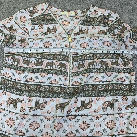 Wishful Park Blouse Top Boho Semi Sheer Size Large - Picture 5 of 7